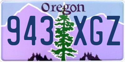 OR license plate 943XGZ
