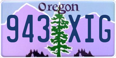 OR license plate 943XIG