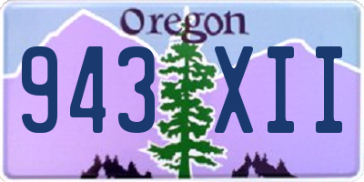 OR license plate 943XII