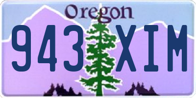 OR license plate 943XIM