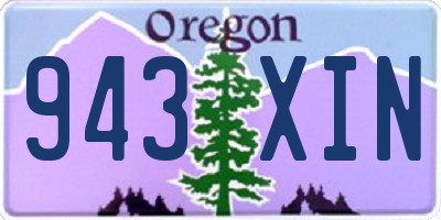 OR license plate 943XIN