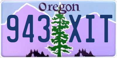 OR license plate 943XIT