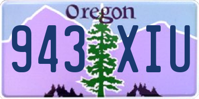 OR license plate 943XIU