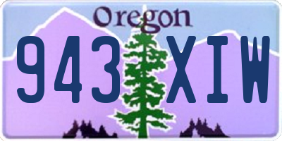 OR license plate 943XIW