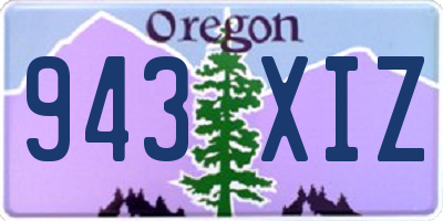 OR license plate 943XIZ