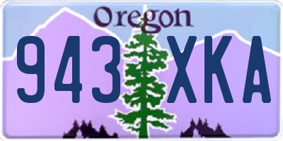 OR license plate 943XKA