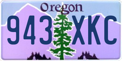 OR license plate 943XKC