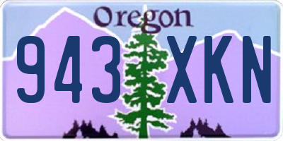 OR license plate 943XKN