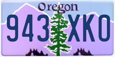 OR license plate 943XKO