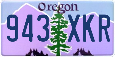OR license plate 943XKR