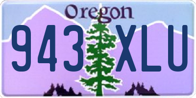 OR license plate 943XLU