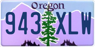 OR license plate 943XLW