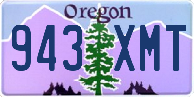 OR license plate 943XMT