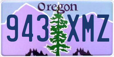 OR license plate 943XMZ