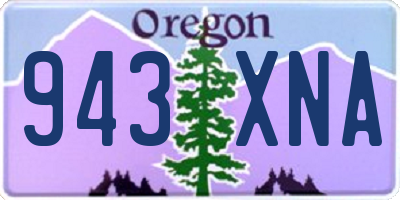 OR license plate 943XNA