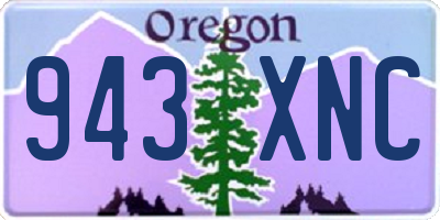 OR license plate 943XNC