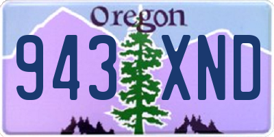 OR license plate 943XND