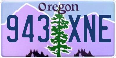 OR license plate 943XNE