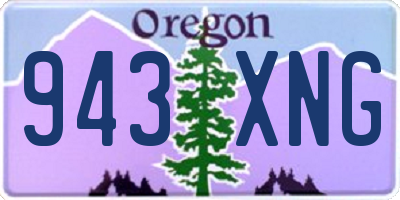 OR license plate 943XNG