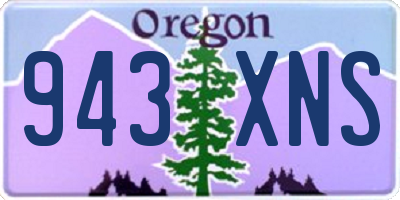 OR license plate 943XNS