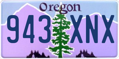 OR license plate 943XNX
