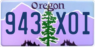 OR license plate 943XOI