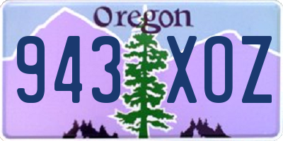 OR license plate 943XOZ