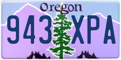 OR license plate 943XPA