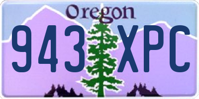OR license plate 943XPC