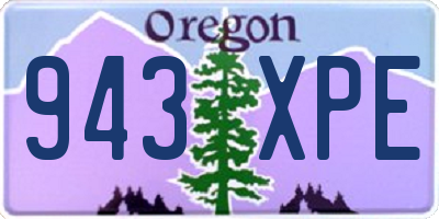 OR license plate 943XPE