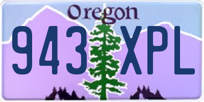 OR license plate 943XPL