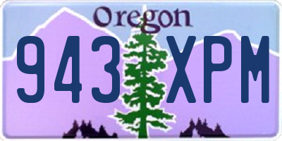 OR license plate 943XPM