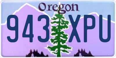 OR license plate 943XPU