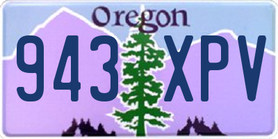 OR license plate 943XPV