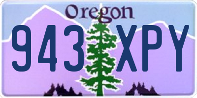 OR license plate 943XPY