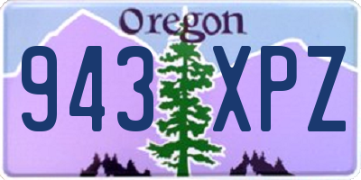 OR license plate 943XPZ