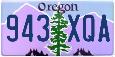 OR license plate 943XQA