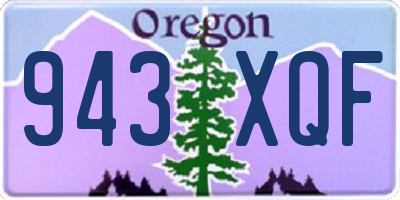 OR license plate 943XQF