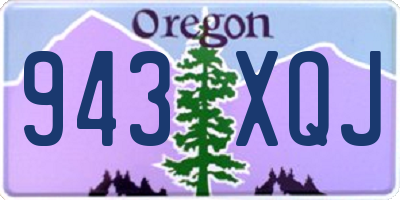 OR license plate 943XQJ