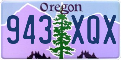 OR license plate 943XQX