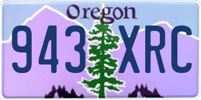 OR license plate 943XRC