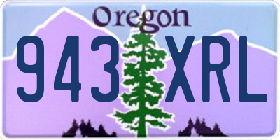 OR license plate 943XRL