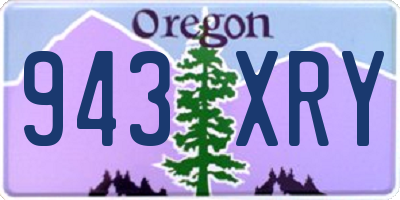 OR license plate 943XRY