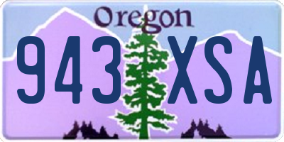OR license plate 943XSA