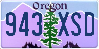 OR license plate 943XSD