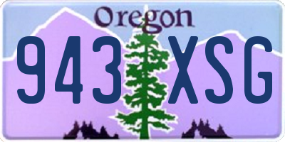 OR license plate 943XSG