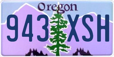 OR license plate 943XSH