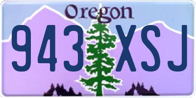 OR license plate 943XSJ
