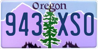 OR license plate 943XSO