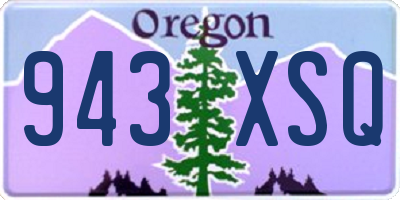OR license plate 943XSQ